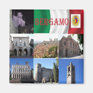 LMD107 BERGAMO - Mosaik - Italien - Kühlschrank Magnet
