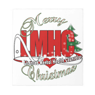 LMHC CHRISTMAS Lizenzierter Berater für psychische Notizblock