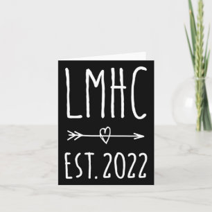 LMHC lizenzierter Mental Health Counselor Abschlus Karte