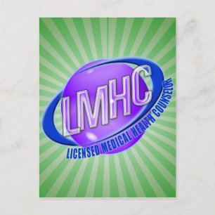 LMHC SWOOSH LIZENZIERTER MEDIZINISCHER GESUNDHEITS POSTKARTE