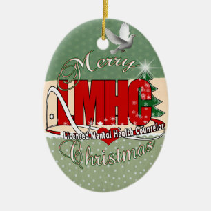 LMHC WEIHNACHTEN genehmigter Gesundheits-Ratgeber Keramikornament