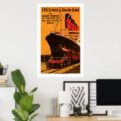 LMS Express & Cunard Liner Poster (Heimbüro)