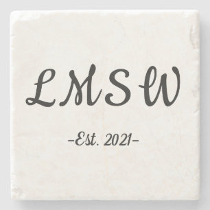 LMSW est. Stone Untersetzer 2021