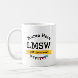 LMSW lizenzierter Master Social Worker Personalisi Kaffeetasse
