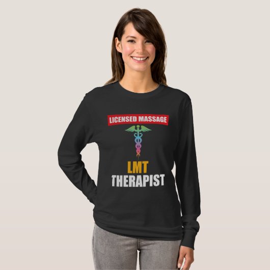 LMT genehmigter Massage-TherapeutCaduceus T-Shirt (Vorne ganz)
