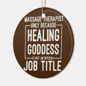 LMT Gewittermassagetherapeut nur wegen Heilung Keramik Ornament (Links)