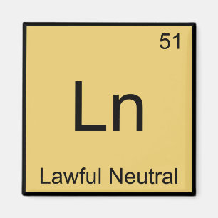Ln - Gesetzlich Neutral Lustiges Chemie-Element-Sy Magnet