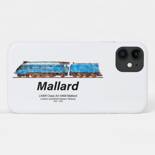 LNER Class A4 4468 Mallard - Fastest Steam Loco Case-Mate iPhone Hülle (Rückseite (Horizontal))