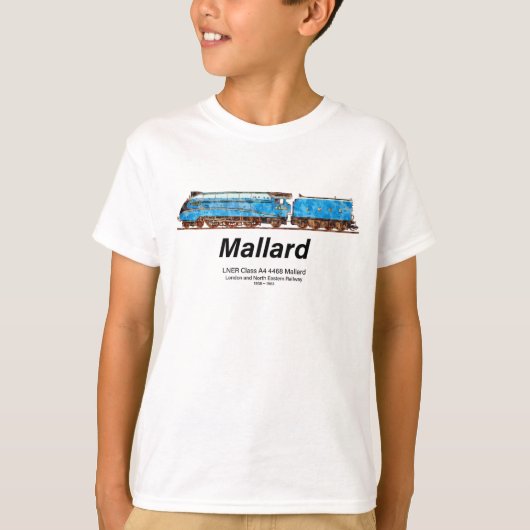 LNER Class A4 4468 Mallard - Fastest Steam Loco T-Shirt (Vorderseite)