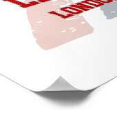 LNER Class A4 Mallard locomotive Union Jack flag Poster (Ecke)