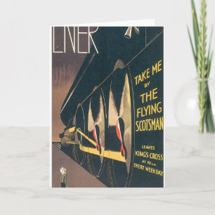 LNER Das fliegende Scotsman Vintage Travel Poster Karte