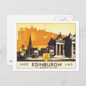 LNER Edinburgh LMS - Schneller per Bahn Postkarte (Vorne/Hinten)
