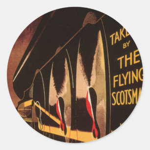 LNER FliegenScotsman Runder Aufkleber