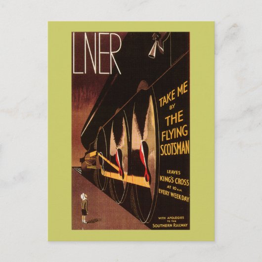 LNER Flying Scotsman Postkarte (Vorderseite)