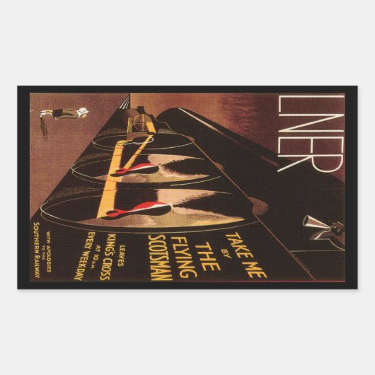 LNER Flying Scotsman Rechteckiger Aufkleber (Vorderseite)