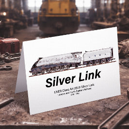 LNER Klasse A4 2509 Silberverbindung-Dampflokomoti Dankeskarte