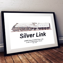 LNER-Klasse-A4-2509-Silver-Link-Dampflokomotive Poster