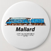 LNER-Klasse A4 4468 Mallard - Schnellste Dampflok Button (Vorderseite)