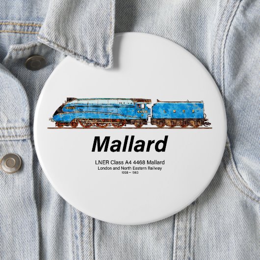 LNER-Klasse A4 4468 Mallard - Schnellste Dampflok Button (Beispiel)