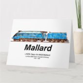 LNER-Klasse A4 4468 Mallard - Schnellster Dampfsta Dankeskarte (Vorderseite)