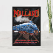 LNER Klasse A4 Mallard Lokomotive Union Jack Flag Dankeskarte (Vorderseite)