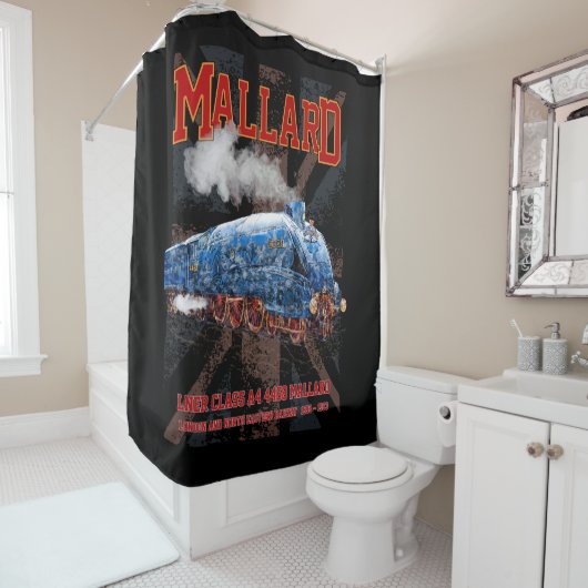 LNER Klasse A4 Mallard Lokomotive Union Jack Flag Duschvorhang (Beispiel)