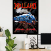 LNER Klasse A4 Mallard Lokomotive Union Jack Flag Poster (Heimbüro)