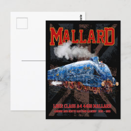 LNER Klasse A4 Mallard Lokomotive Union Jack Flag Postkarte