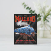 LNER Klasse A4 Mallard Lokomotive Union Jack Flag Postkarte (Stehend Vorderseite)