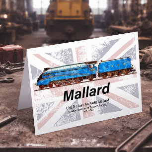 LNER-Klasse A4-Profil für Mallard-Lokomotive mit F Dankeskarte