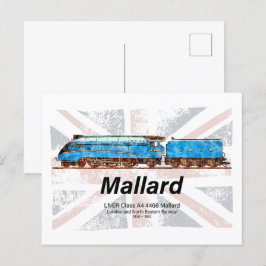 LNER-Klasse A4-Profil für Mallard-Lokomotive mit F Postkarte