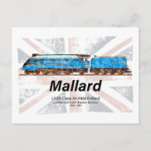 LNER-Klasse A4-Profil für Mallard-Lokomotive mit F Postkarte (Vorderseite)