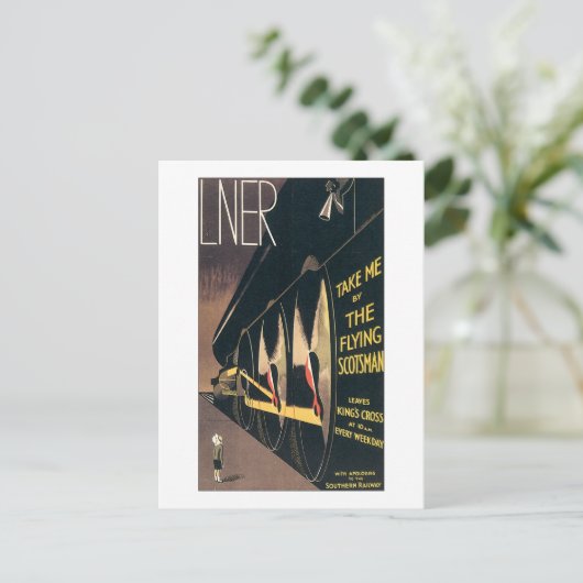 LNER nimmt mich am Flying Scotsman Postkarte (Stehend Vorderseite)