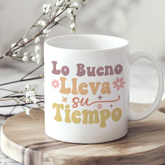 "Lo Bueno Lleva su Tiempo" Boho Inspiration Kaffeetasse