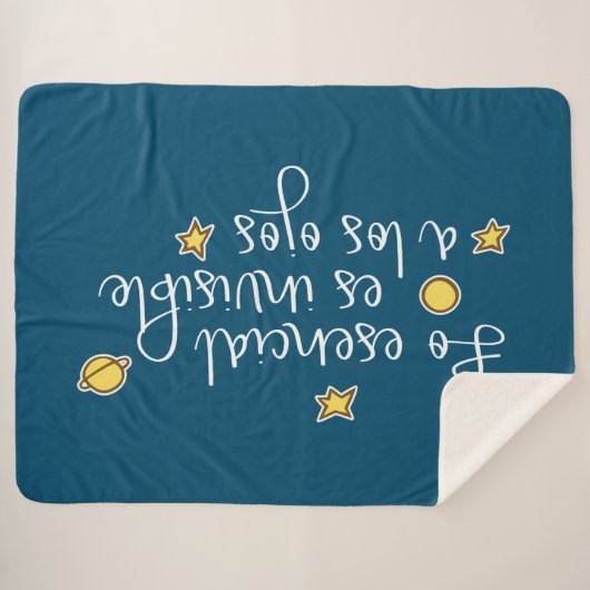 Lo esencial es unsichtbar a los ojos sherpadecke (Vorderseite (Horizontal))