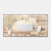 Lo-Fi Cosy Kitty Desktop Mat Mousepad Schreibtischunterlage (Tastatur & Maus)