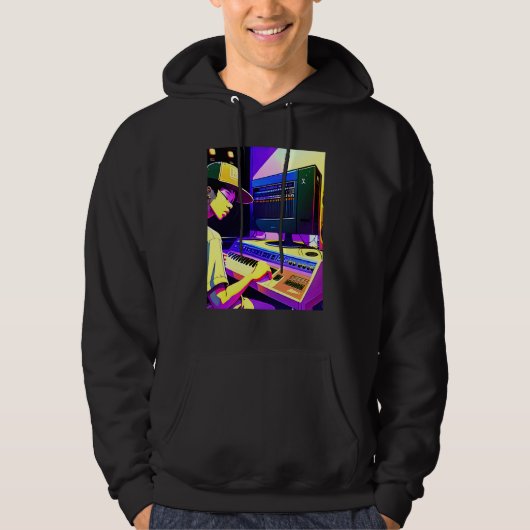 Lo fi hip hop chillhop chill beats aesthetics 14 hoodie (Vorderseite)