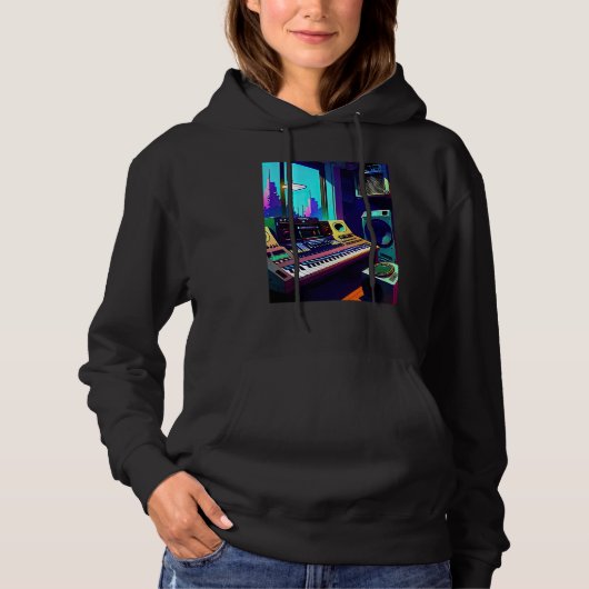 Lo fi hip hop chillhop chill beats aesthetics  16 hoodie (Vorderseite)