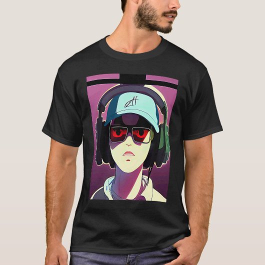 Lo fi hip hop chillhop chill beats boy aesthetics T-Shirt (Vorderseite)