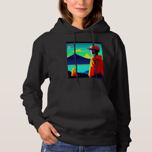 Lo fi hip hop chillhop chill beats lofi aesthetics hoodie (Vorderseite)