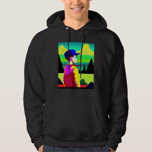 Lo fi hip hop chillhop chill beats lofi aesthetics hoodie (Vorderseite)