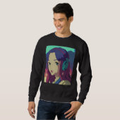 Lo fi hip hop chillhop chill beats lofi aesthetics sweatshirt (Vorne ganz)