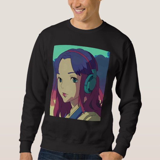 Lo fi hip hop chillhop chill beats lofi aesthetics sweatshirt (Vorderseite)