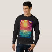 Lo fi hip hop chillhop chill beats lofi aesthetics sweatshirt (Vorne ganz)