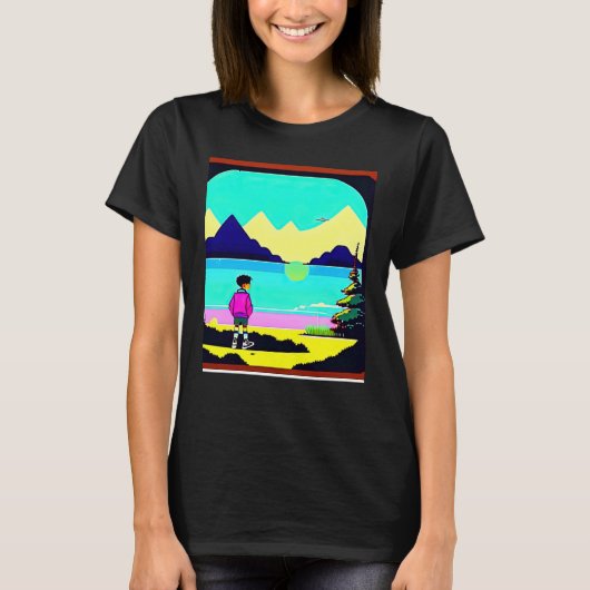 Lo fi hip hop chillhop chill beats lofi aesthetics T-Shirt (Vorderseite)