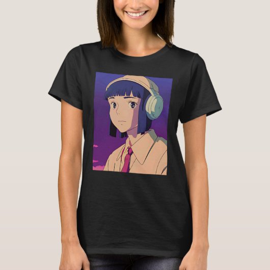 Lo fi hip hop chillhop chill beats lofi aesthetics T-Shirt (Vorderseite)