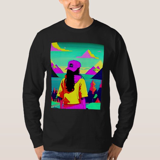 Lo fi hip hop chillhop chill beats lofi aesthetics T-Shirt (Vorderseite)