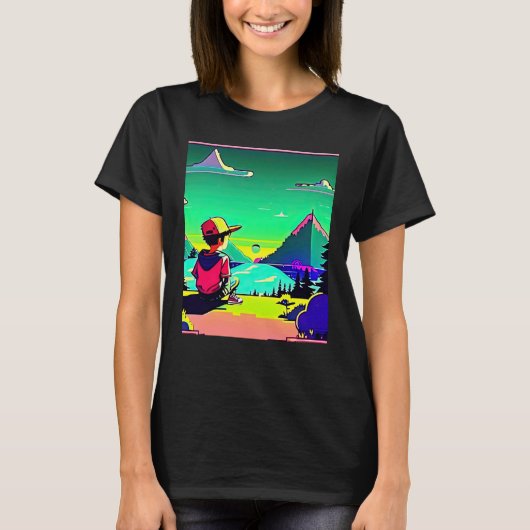 Lo fi hip hop chillhop chill beats lofi aesthetics T-Shirt (Vorderseite)