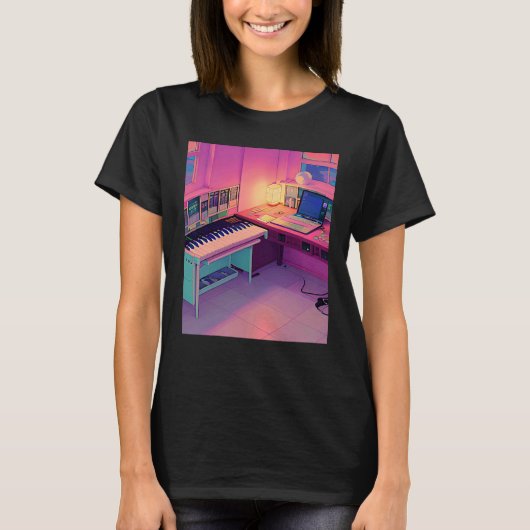 Lo fi hip hop chillhop chill beats lofi aesthetics T-Shirt (Vorderseite)