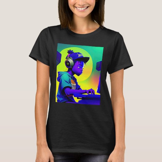 Lo fi hip hop chillhop chill beats lofi aesthetics T-Shirt (Vorderseite)